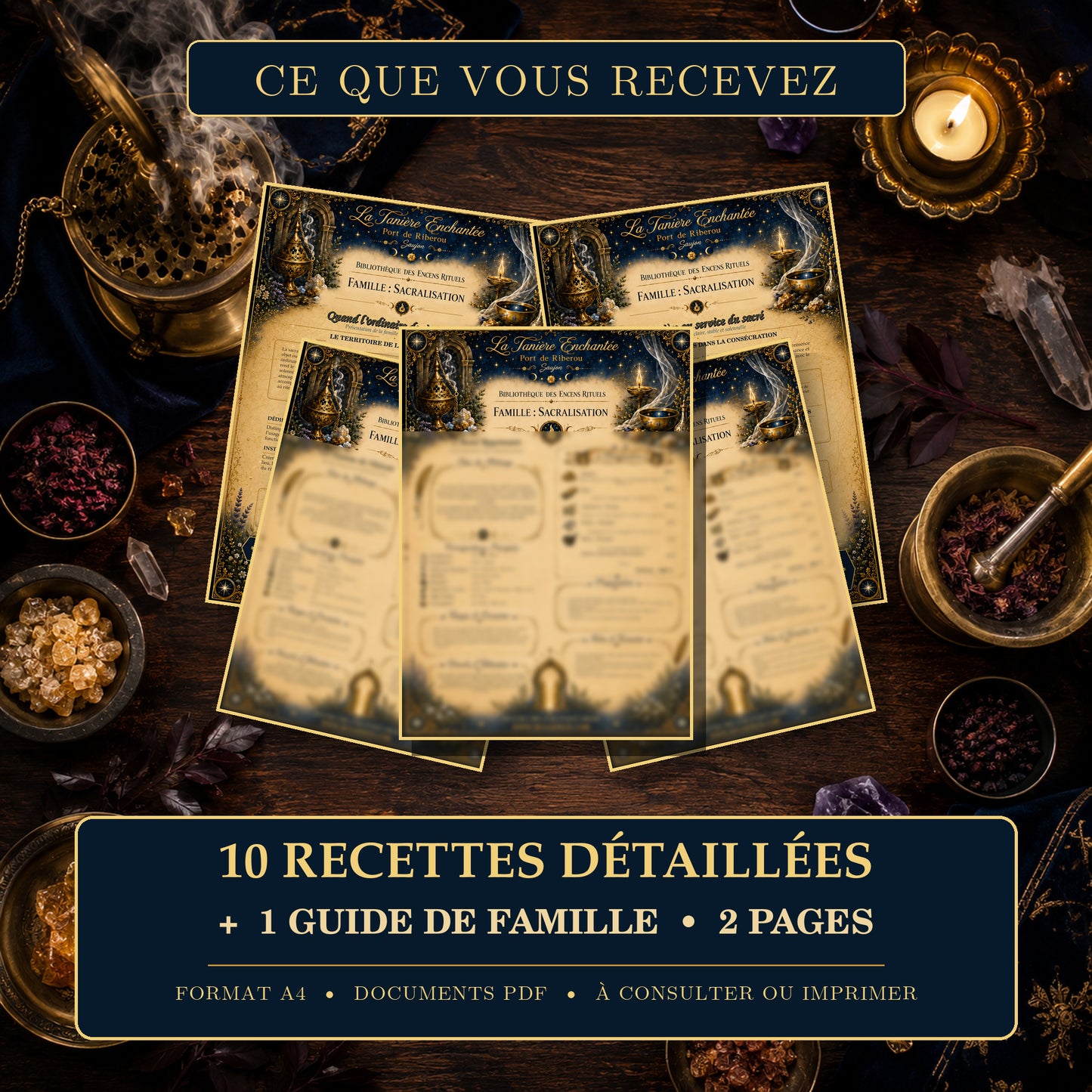 Recettes d’encens rituels – Famille Sacralisation