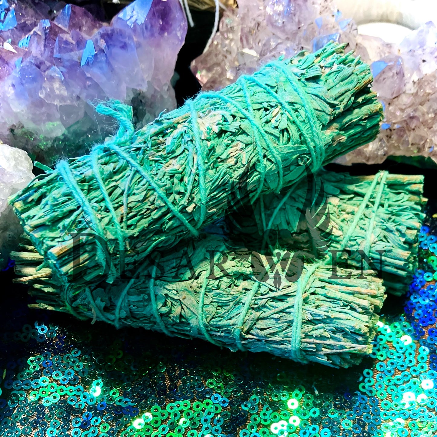 Sauge bleue patchouli Desarwen la tanière enchantée saujon