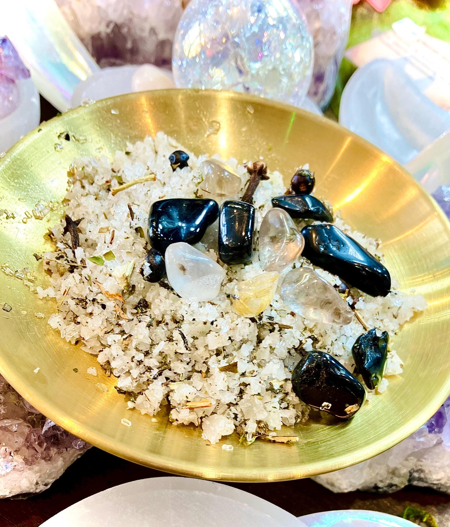 Magic salts ritual shower anchoring