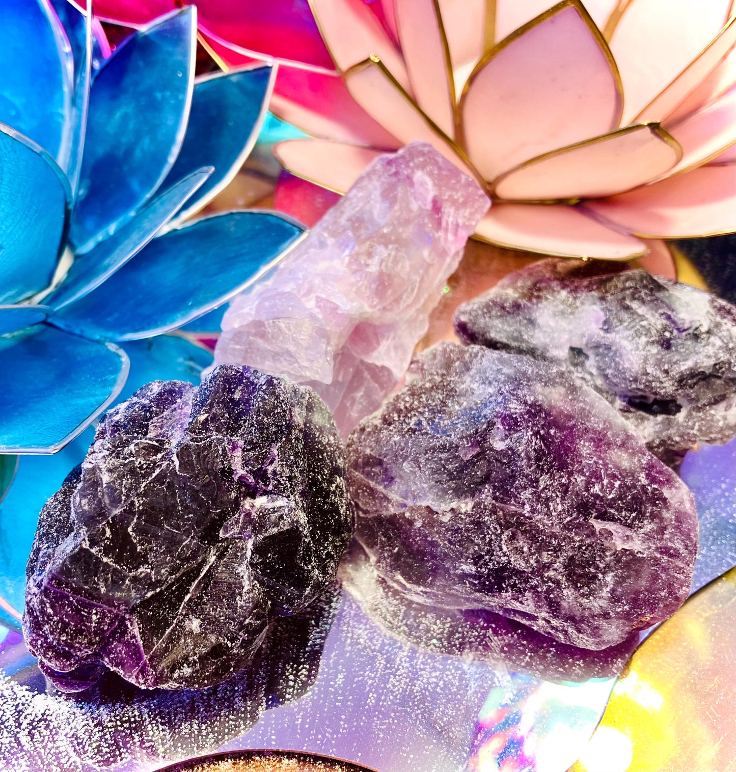 Fluorite fluorite purple pink raw stone