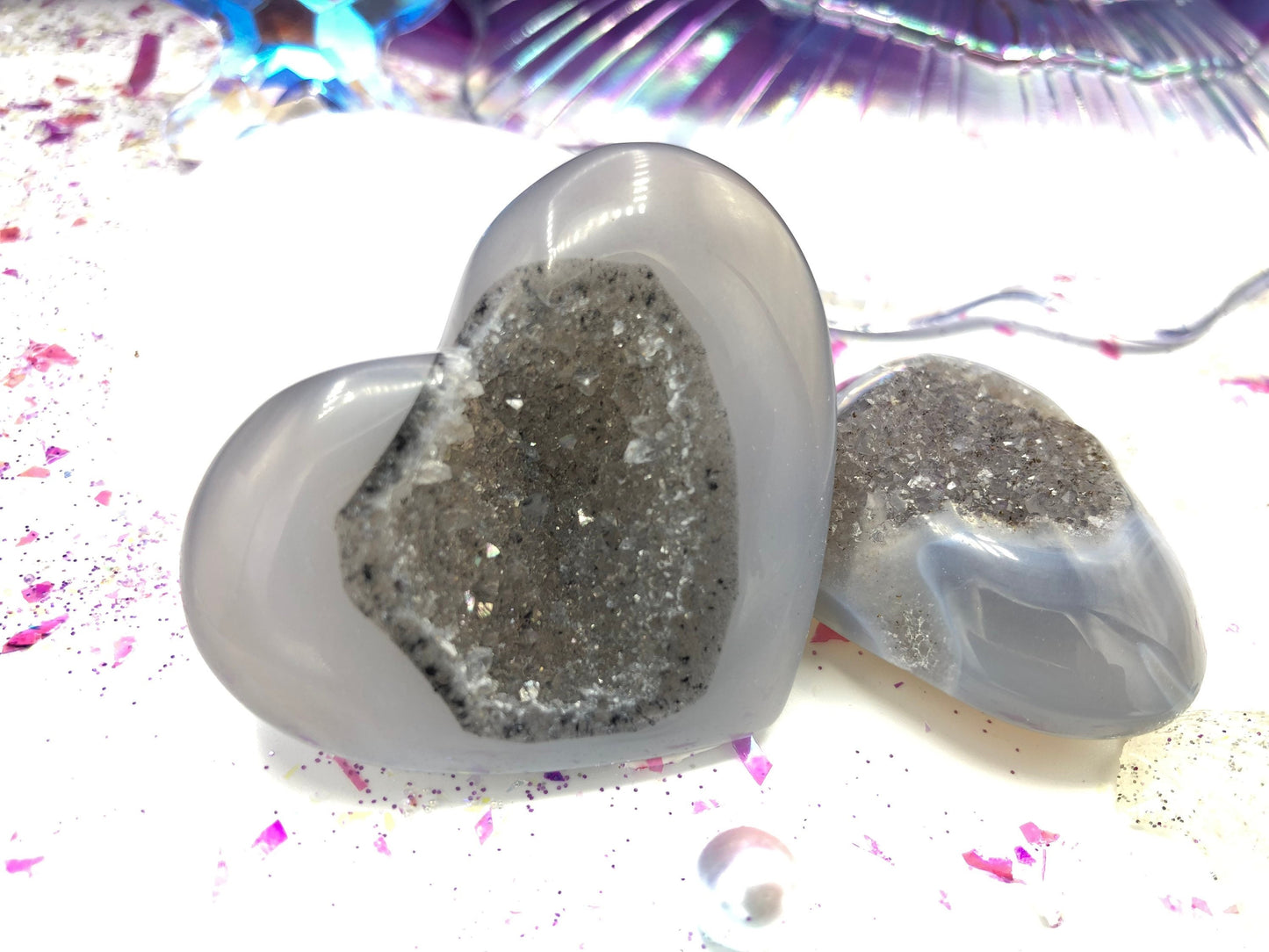 Druzy Agate Heart