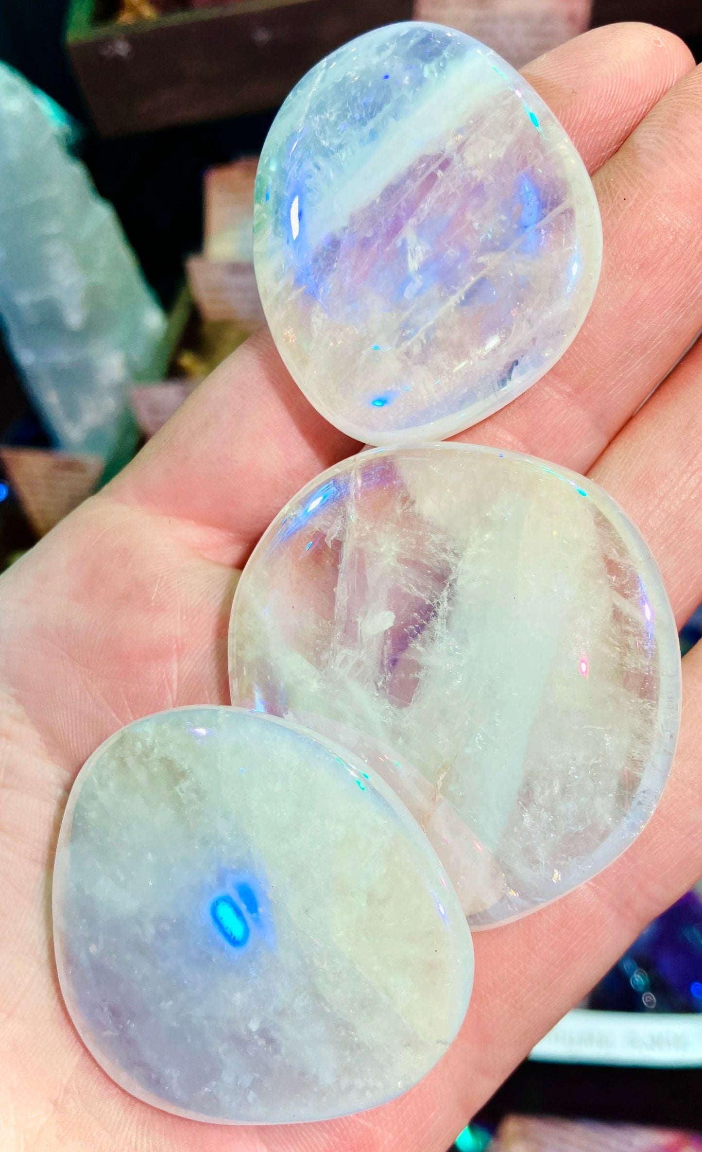 Angel aura crystal pebble
