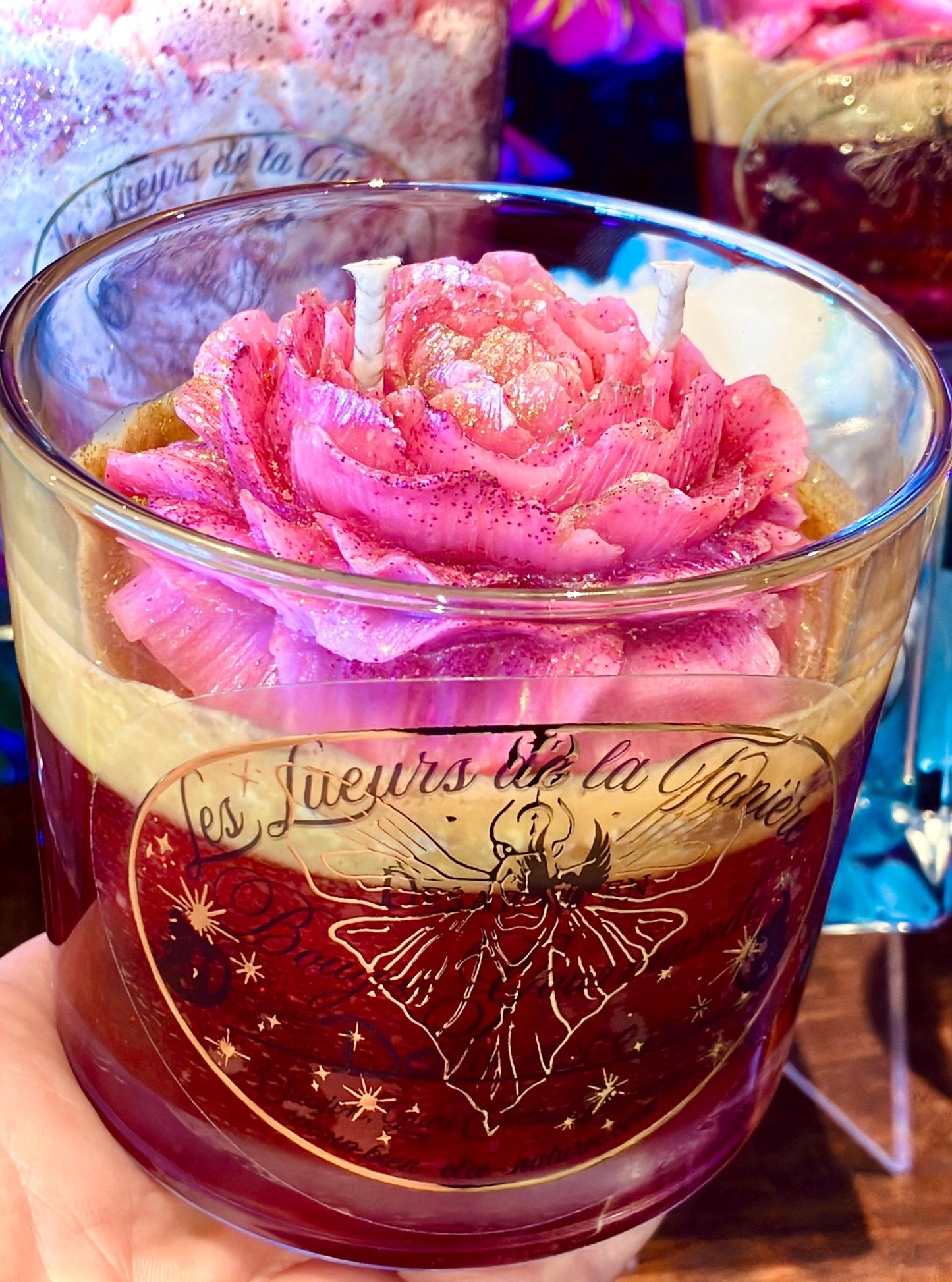 Damascena candle, sweet and intoxicating rose, size L