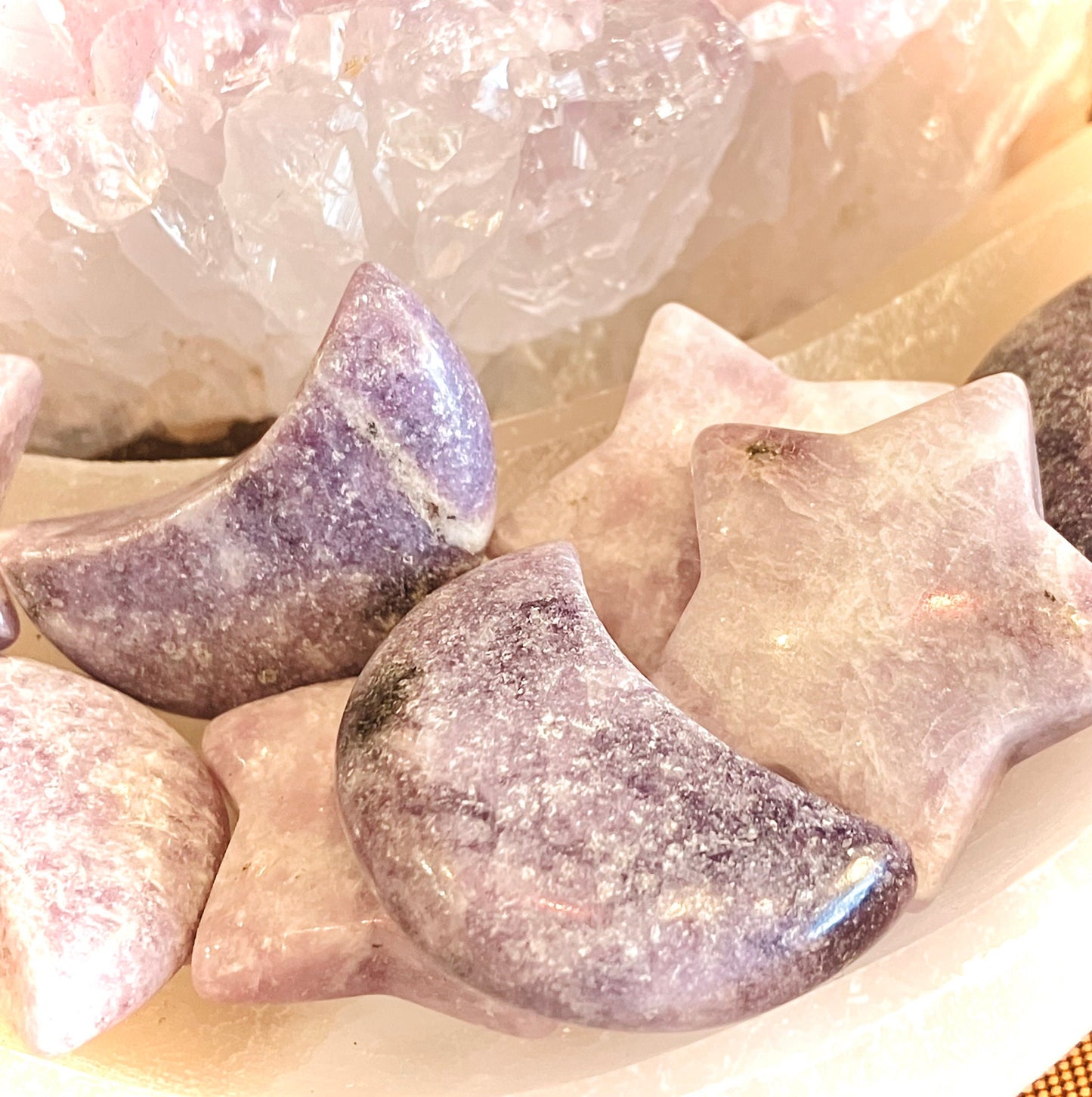 Lepidolite crescent moon
