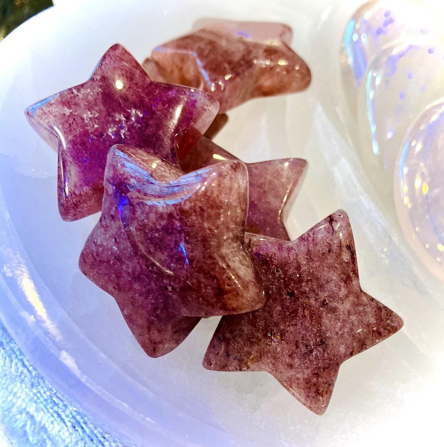Strawberry Quartz Altar Star