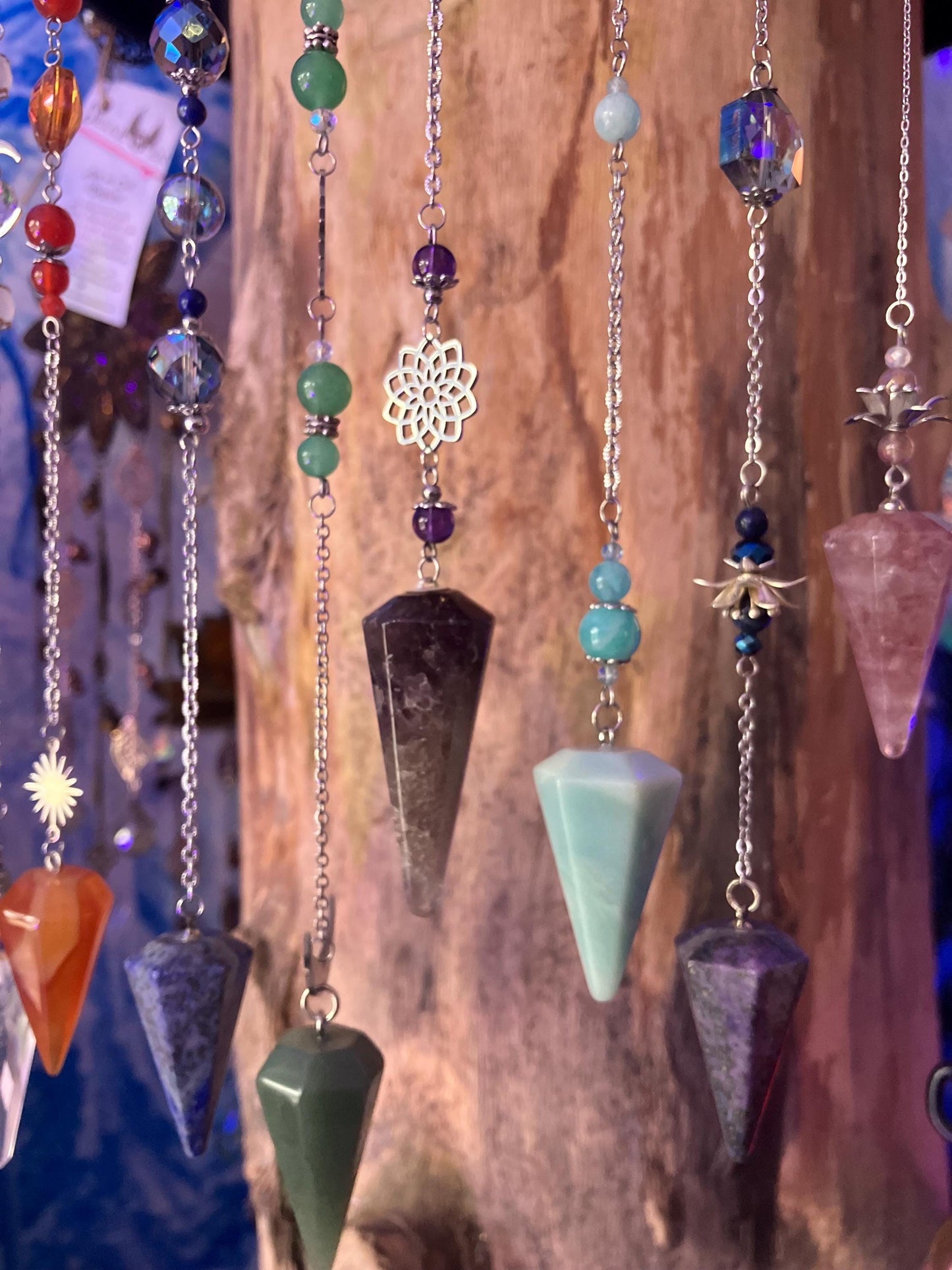 Iolite point pendulum