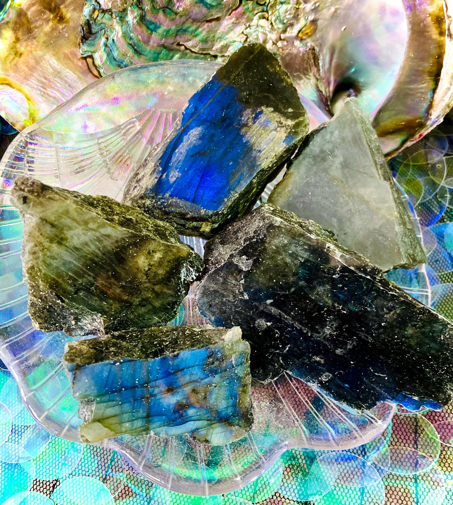 Labradorite one face sawn