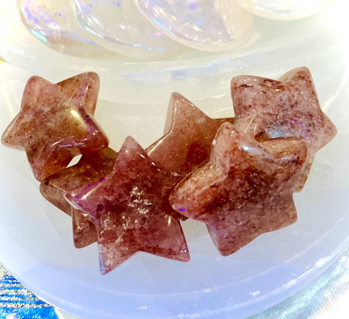 Strawberry Quartz Altar Star