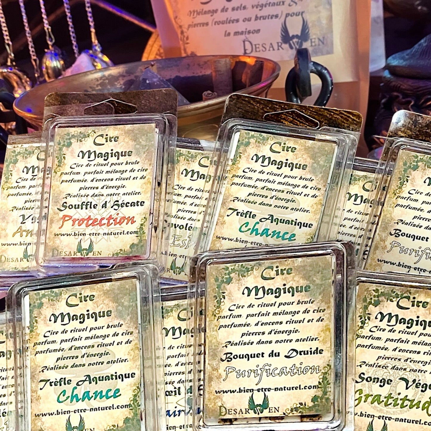 Ritual wax Tablet format for magic ritual perfume burner