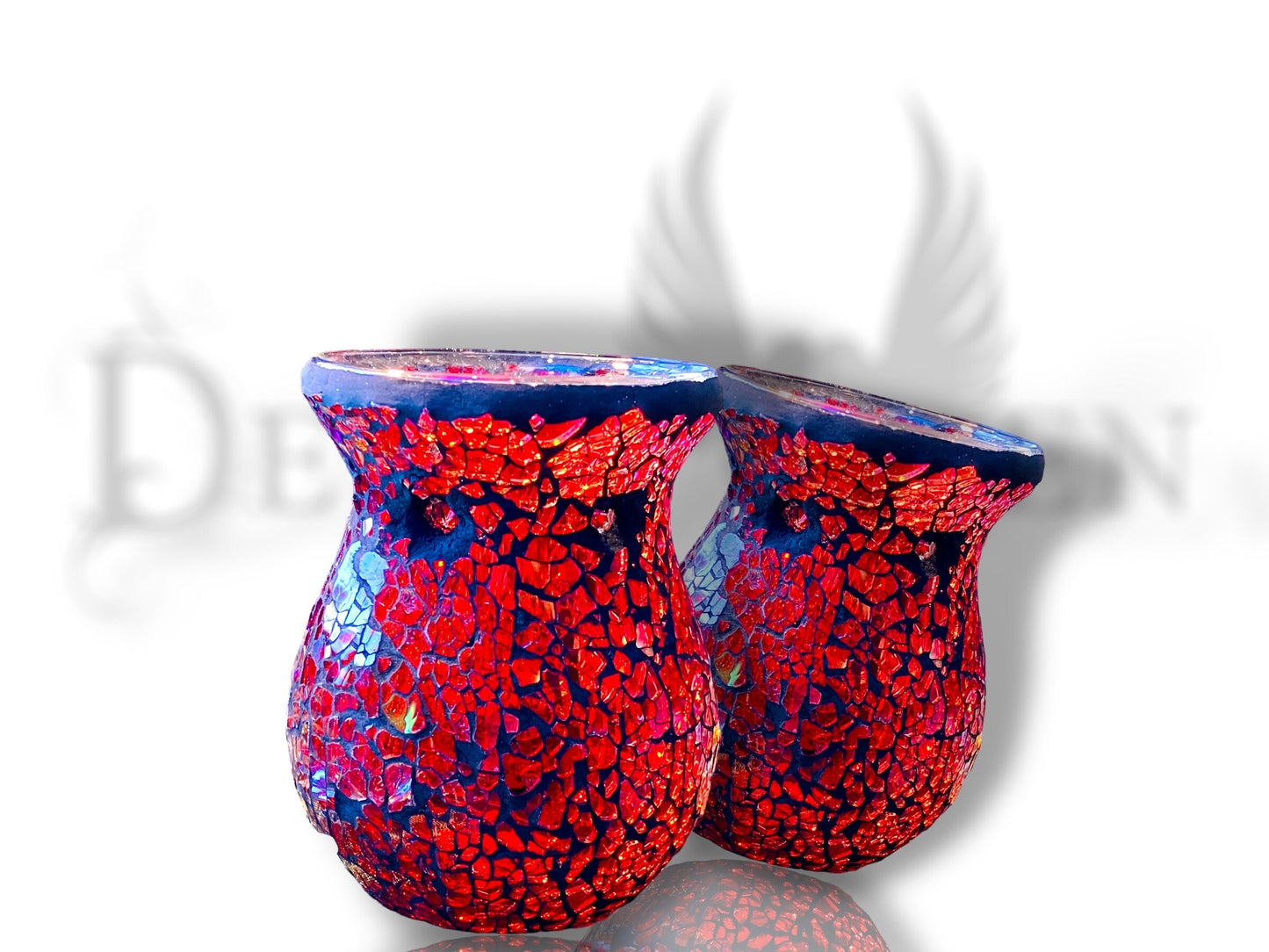 Glass mosaic wax burner