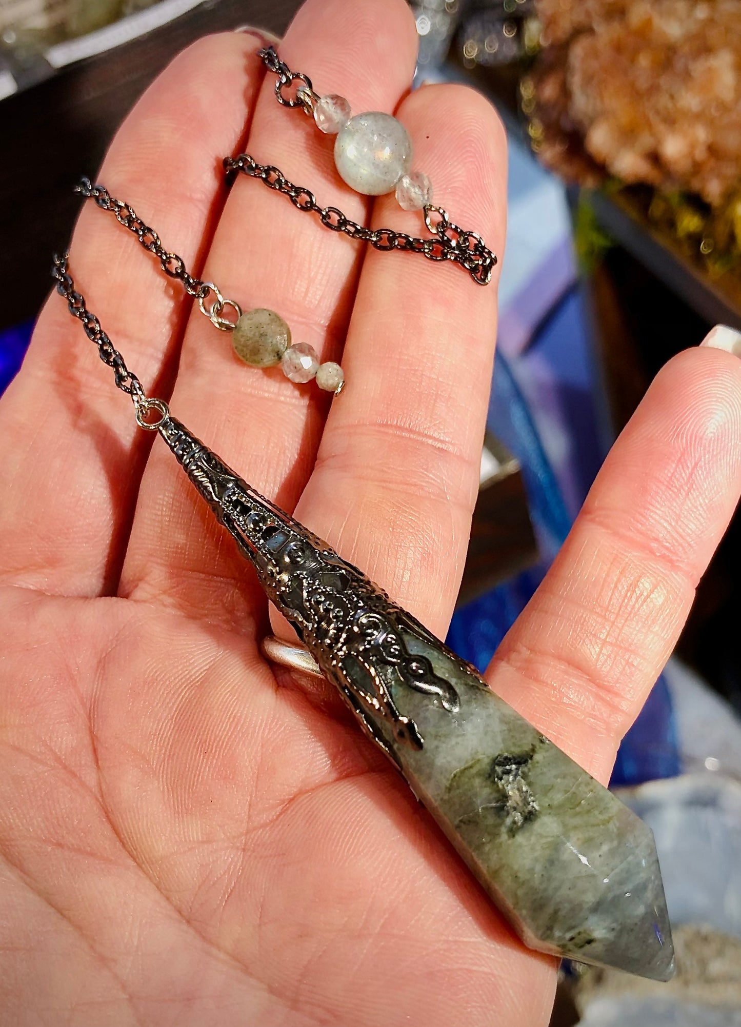 Labradorite pendulum