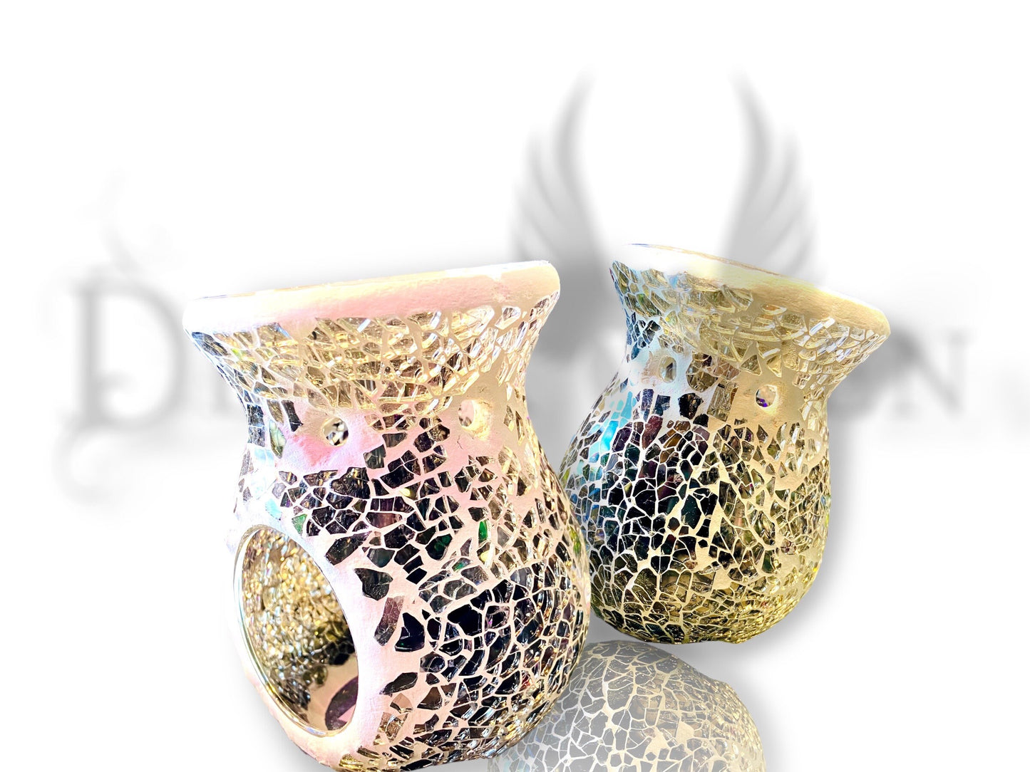 Mermaid glass mosaic wax burner