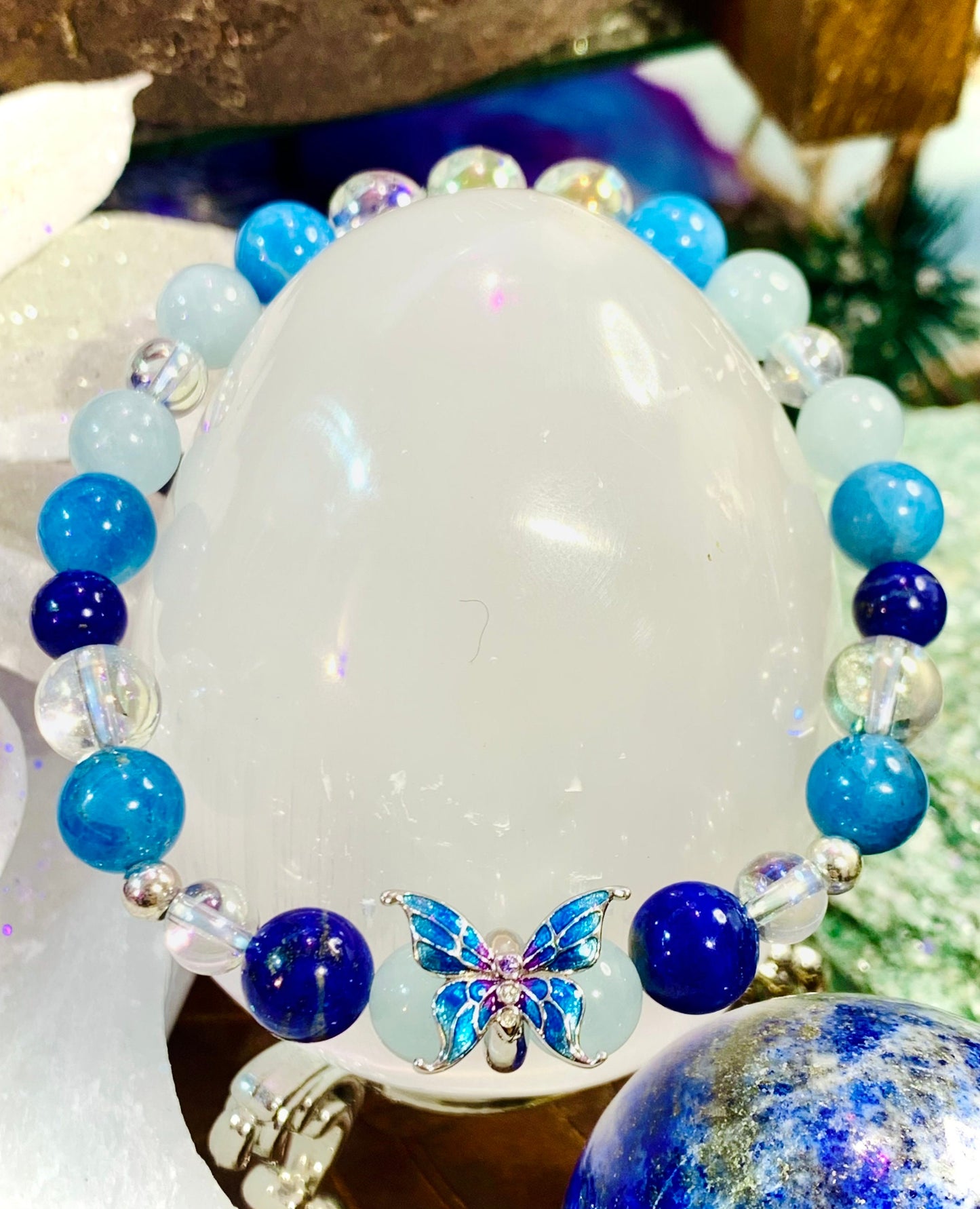 Serenite lapis lazuli bracelet