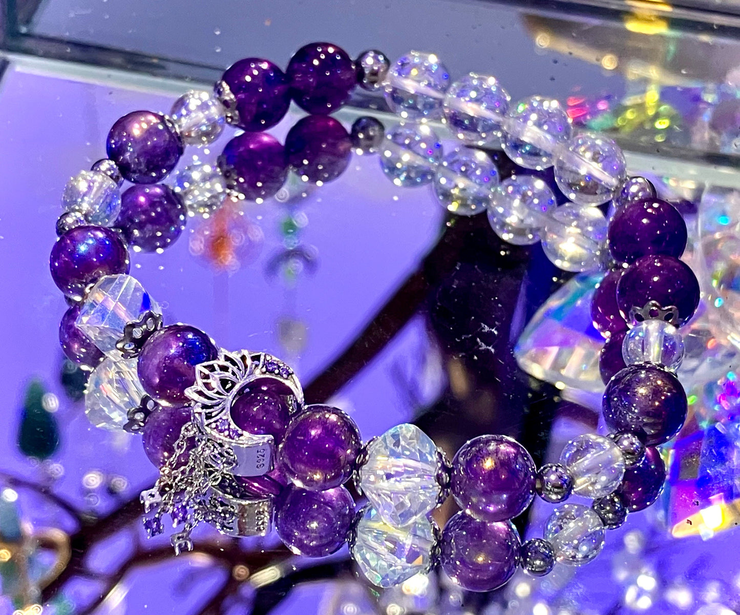 Amethyst purification and soothing bracelet