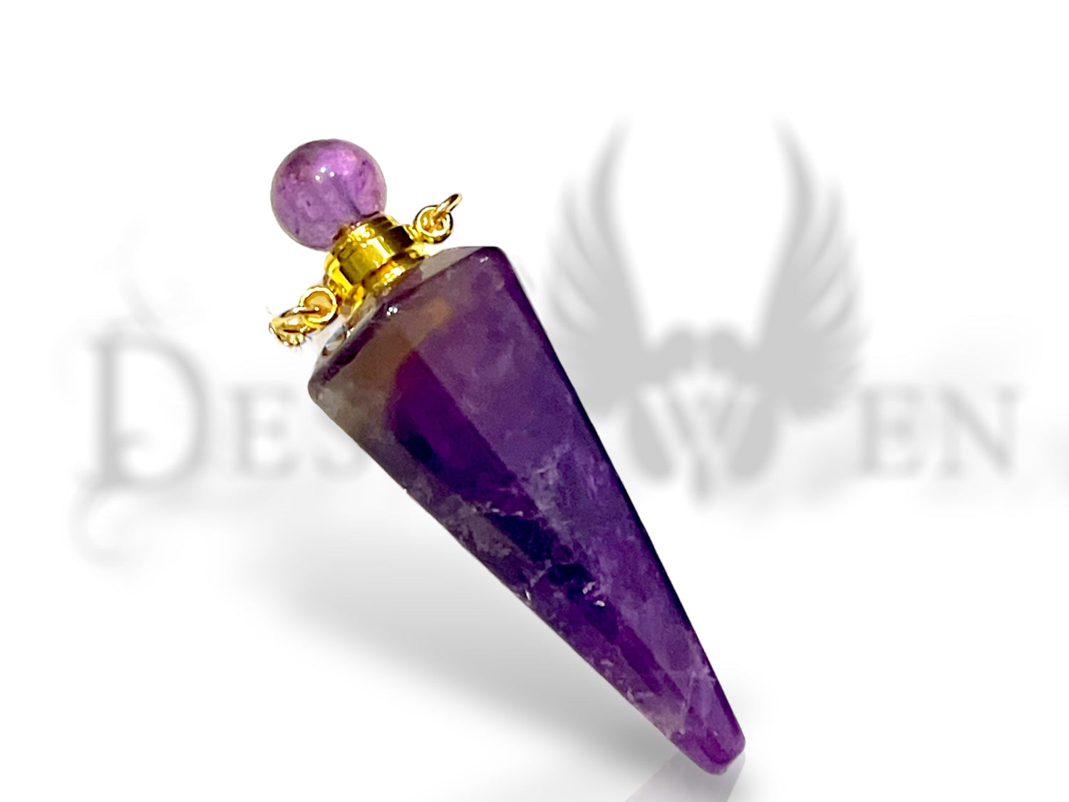 Pendentif flacon en pierre