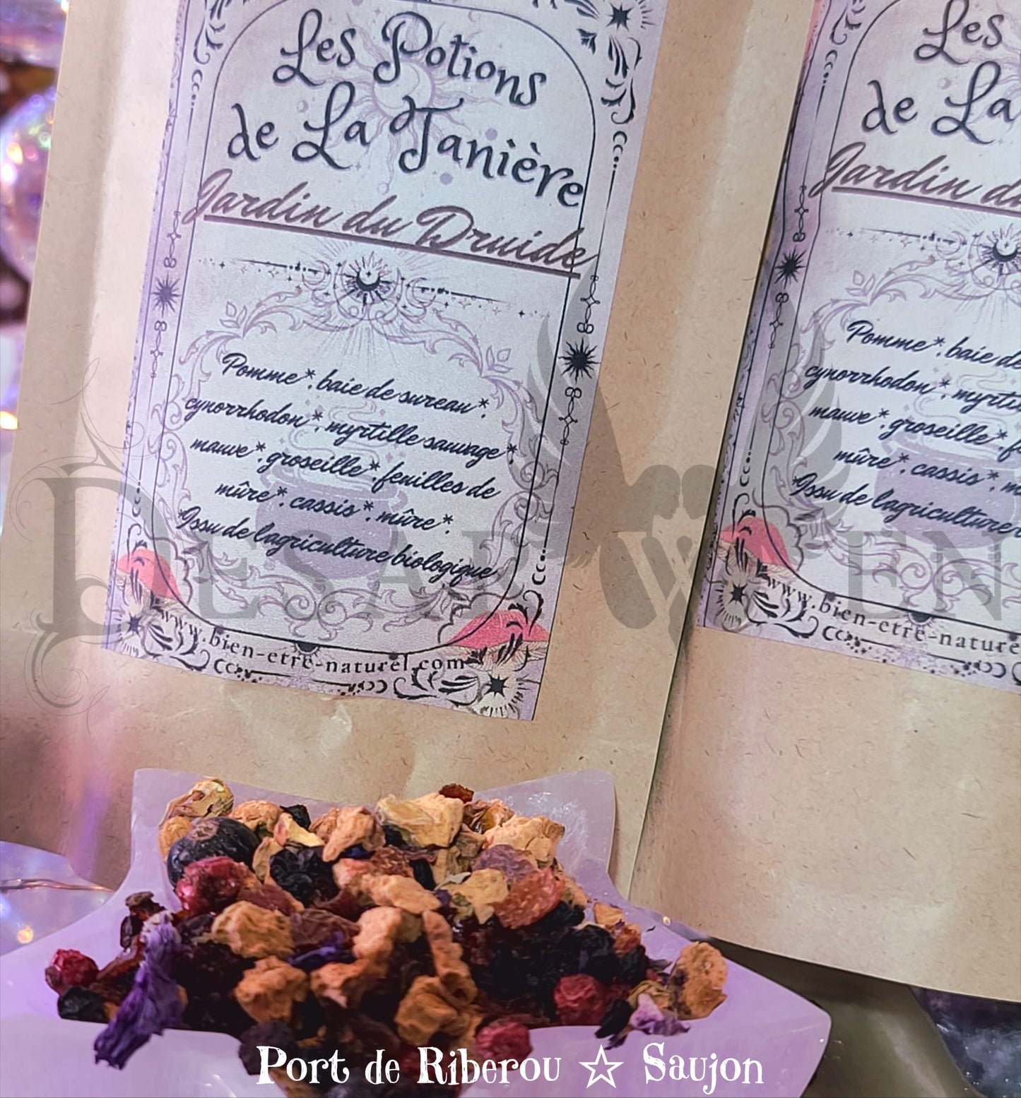 Herbal tea Cleopatra's potion date verbena passionflower guarana rose petal