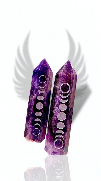 Amethyst Mondphasenspitze
