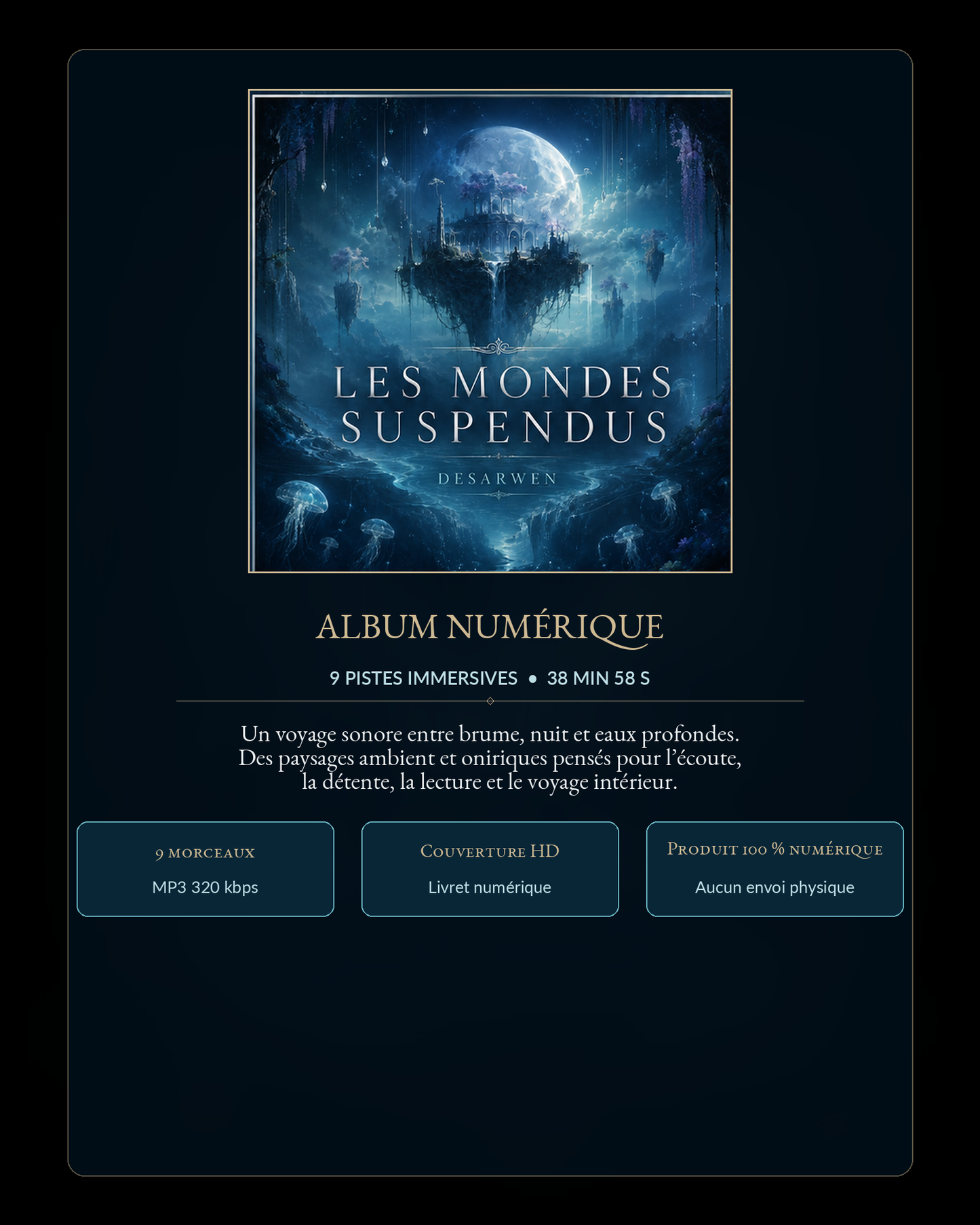 Visuel fiche produit — Les Mondes Suspendus