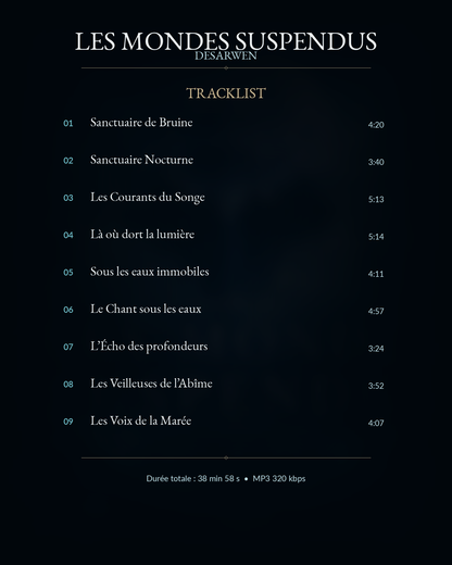 Tracklist — Les Mondes Suspendus