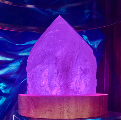 Semi-raw Rock Crystal Point Lamp