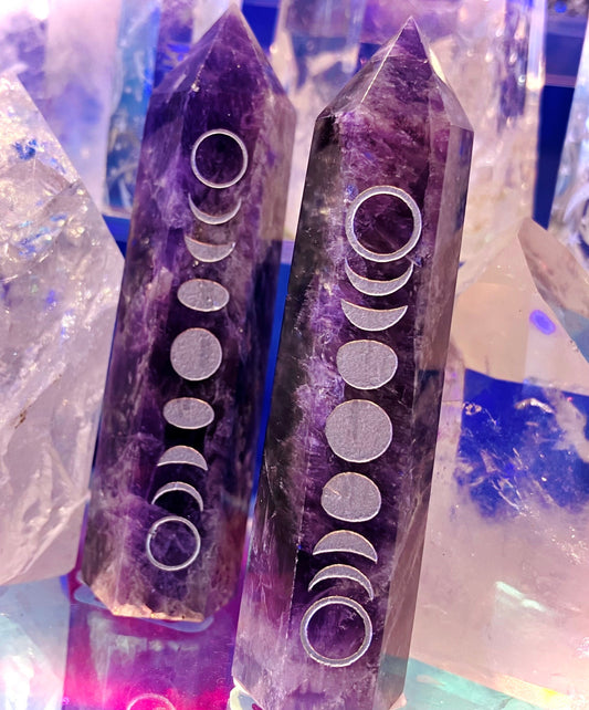 Amethyst Mondphasenspitze
