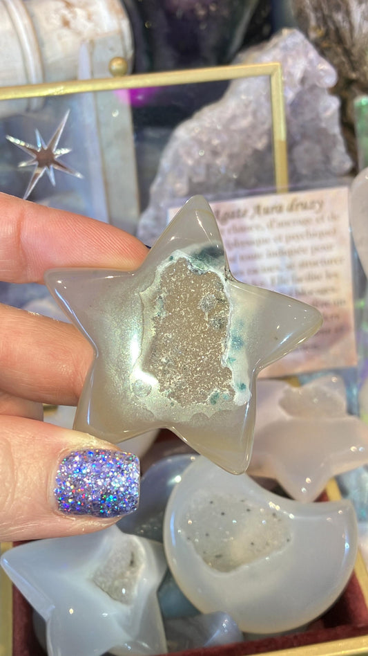 etoile en agate Druzy