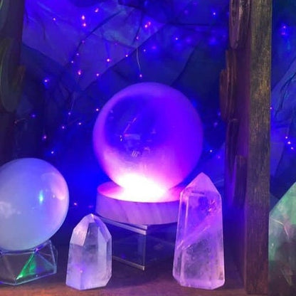 selenite sphere lamp
