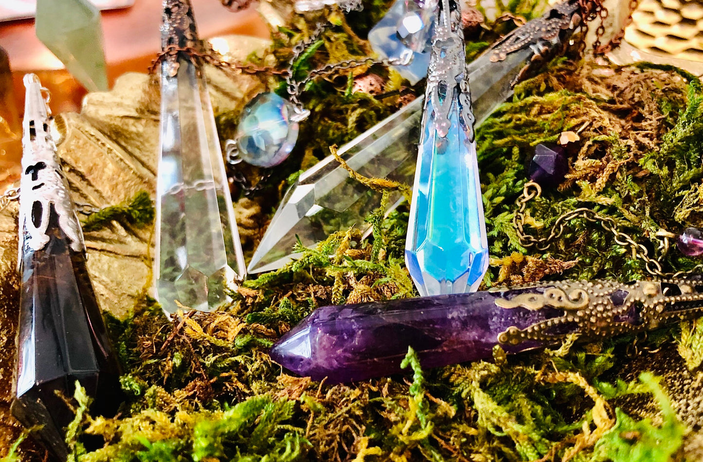 Pendule verre et cristal