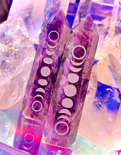 Amethyst Mondphasenspitze