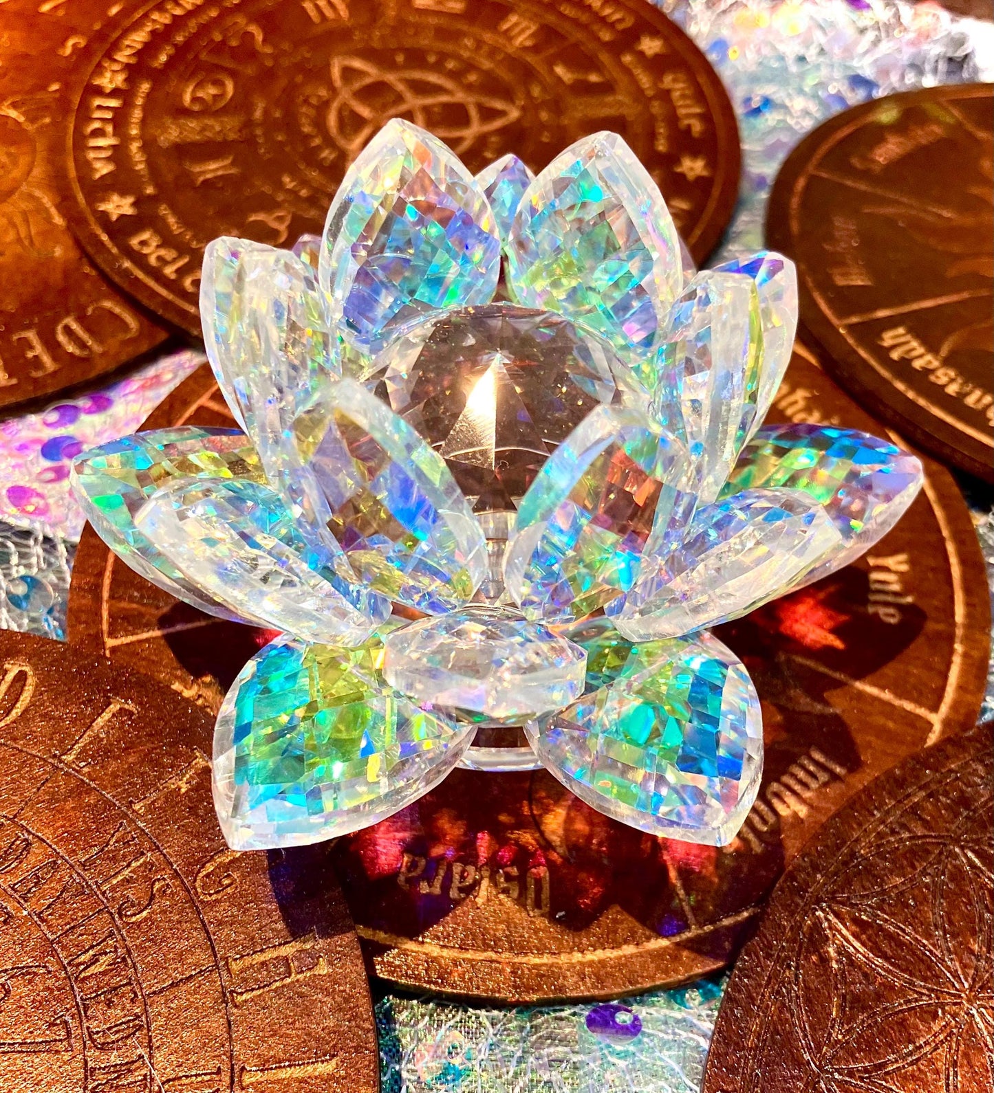 rainbow lotus flower