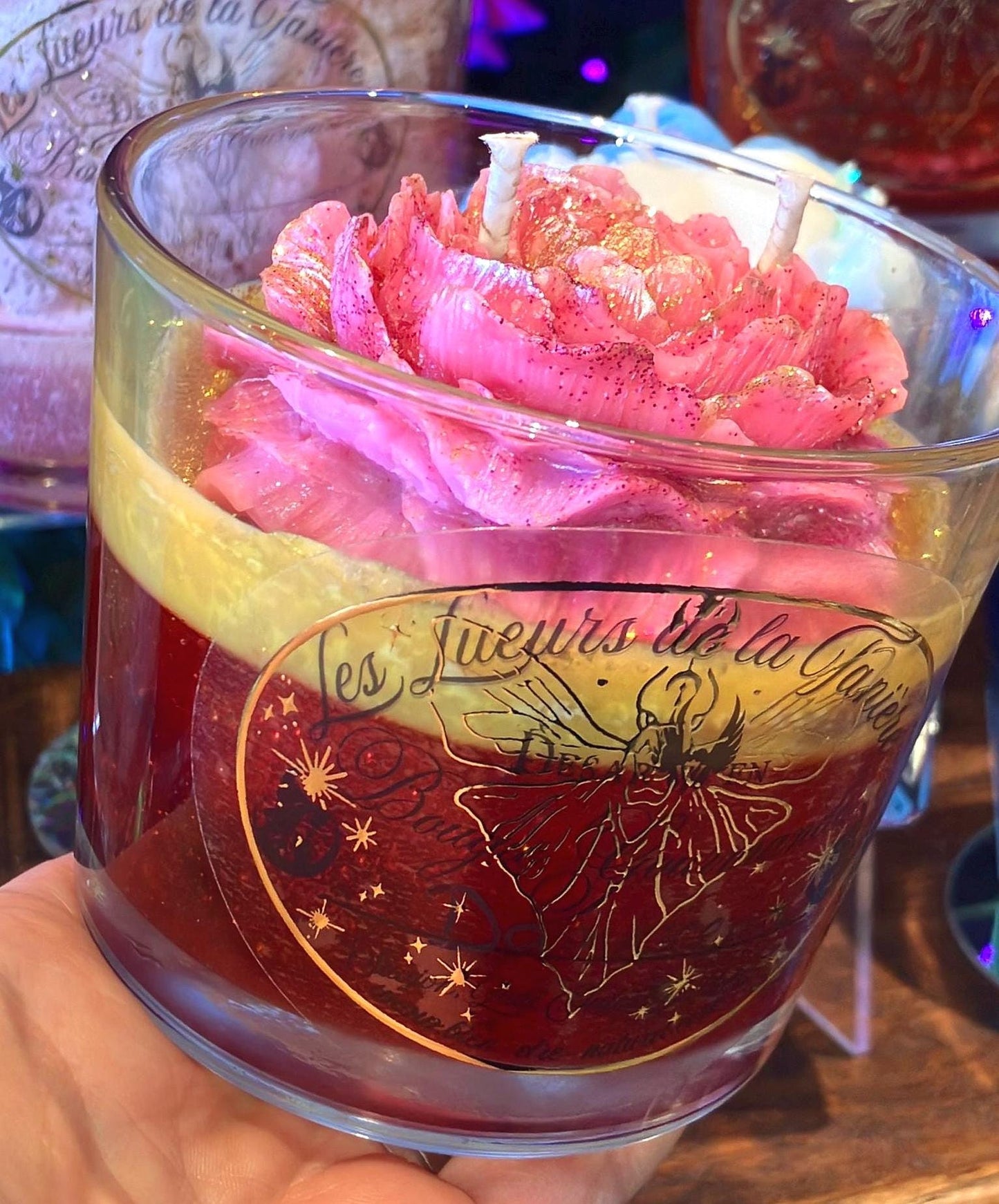 Damascena candle, sweet and intoxicating rose, size L