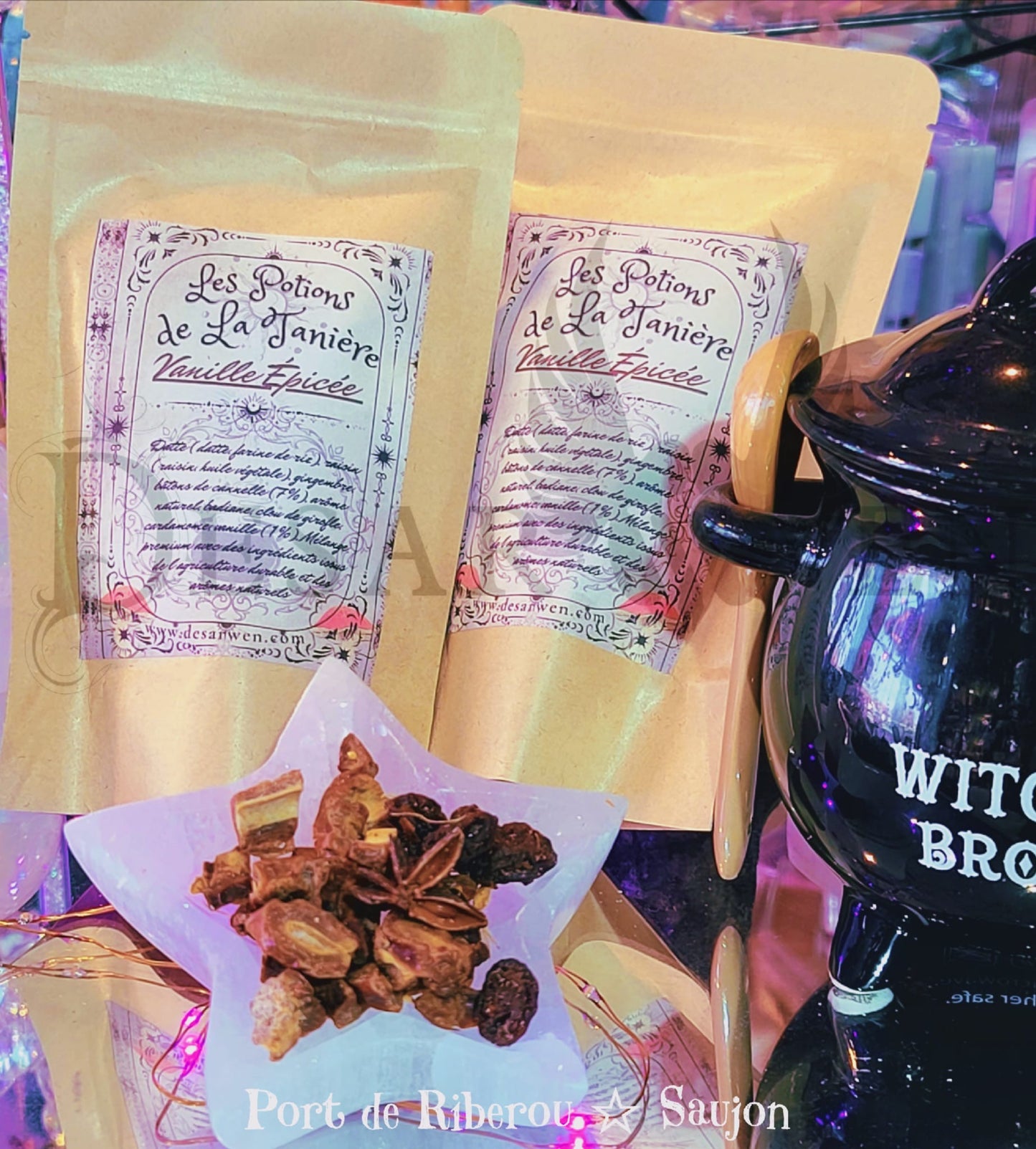 Herbal tea Cleopatra's potion date verbena passionflower guarana rose petal