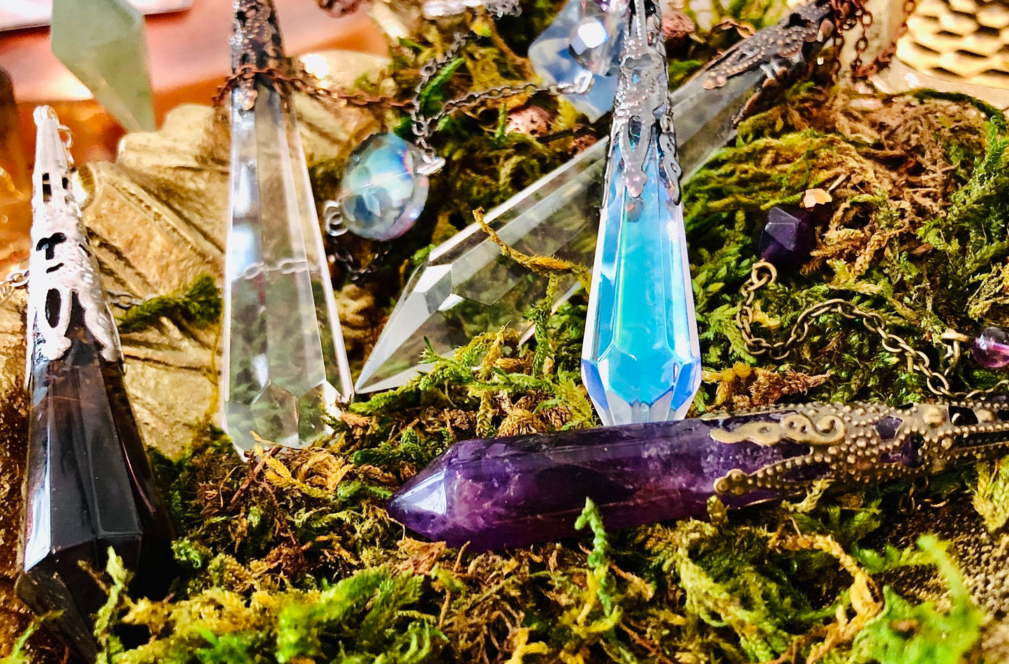 Pendule pointe pierre amazonite