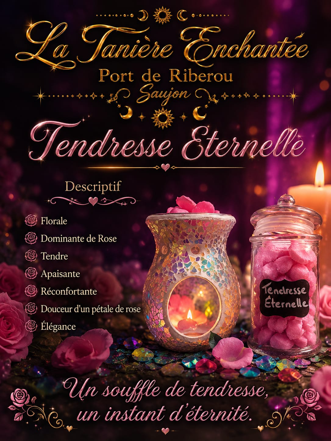 Scented wax Eternal tenderness fragrance wax burner rose