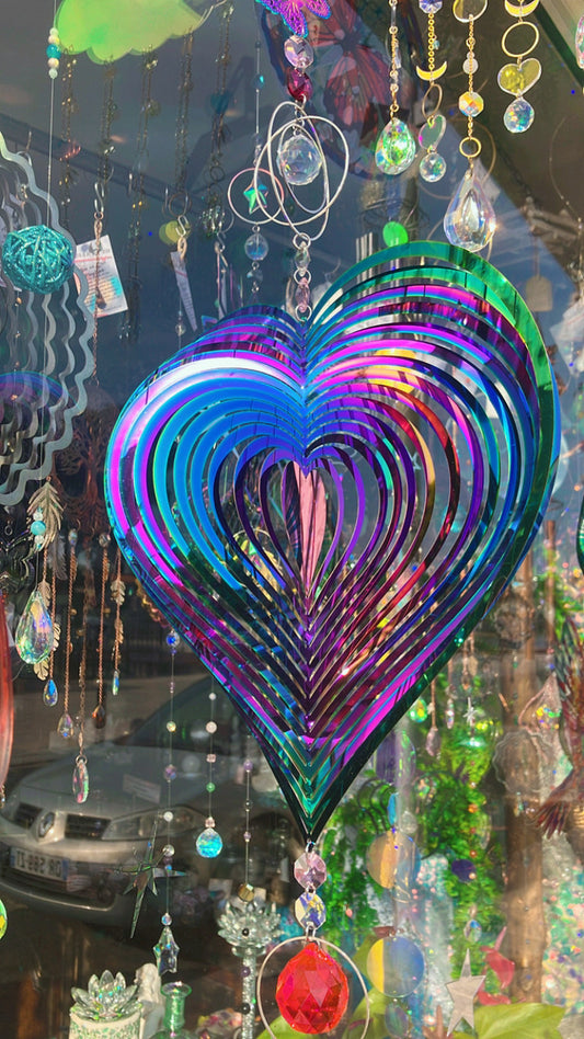 Regenbogen Großer Hypnotischer Kristall Aura Rosenquarz Amethyst