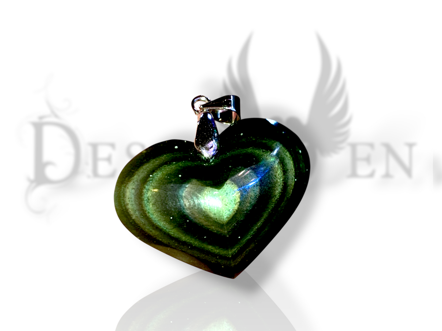 Pendentif obsidienne celeste