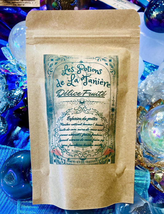 Roiboos fruity delight strawberry raspberry popcorn infusion