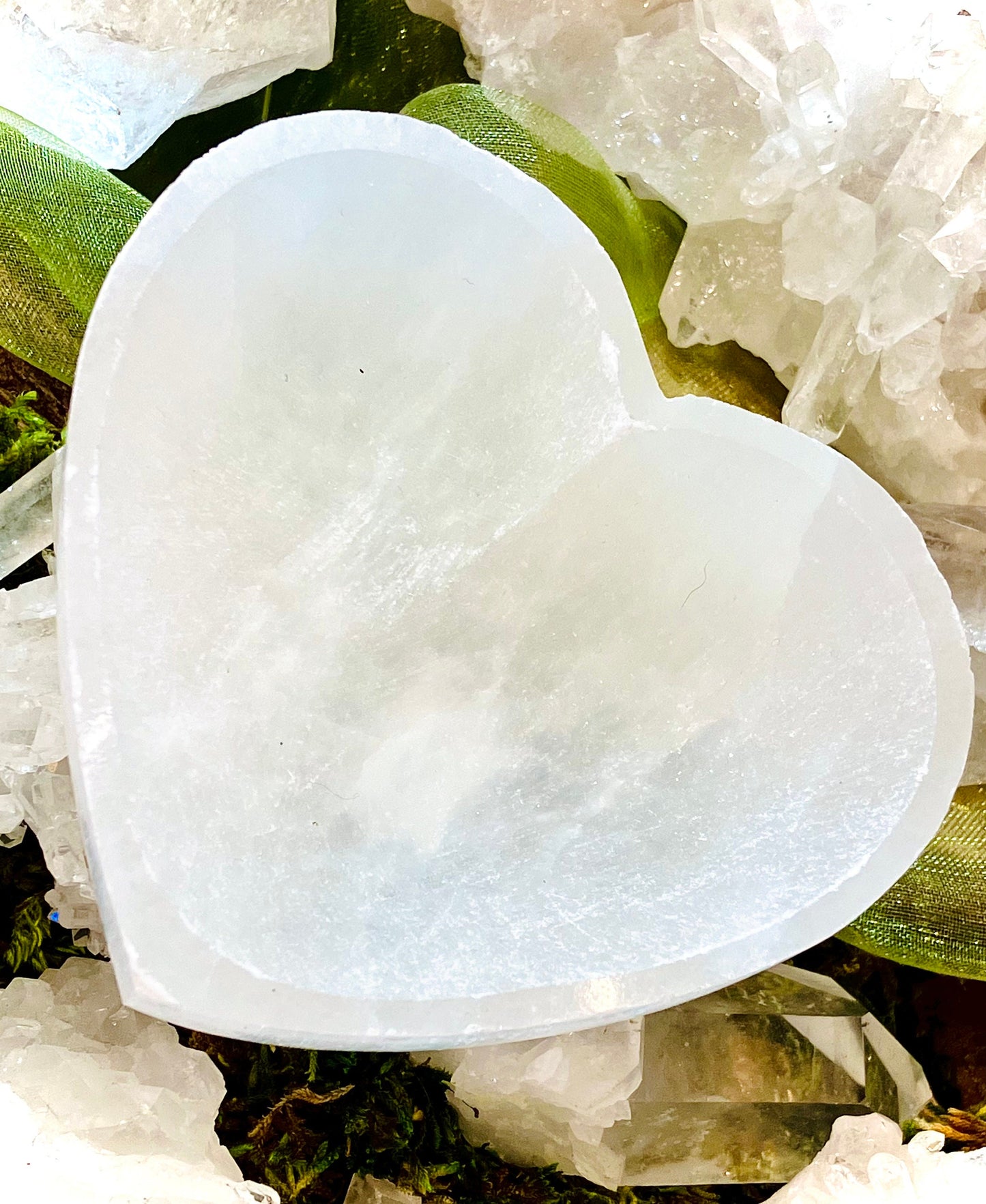 Bol coeur en selenite