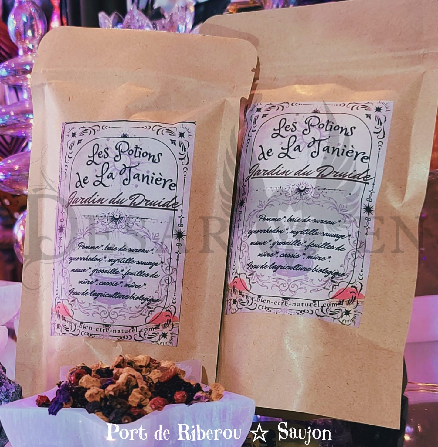 Herbal tea Cleopatra's potion date verbena passionflower guarana rose petal