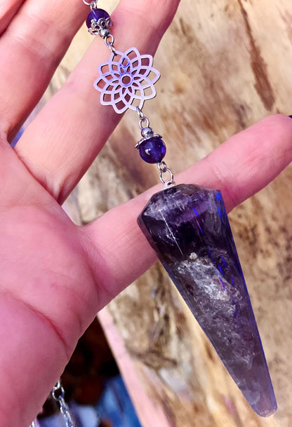 Iolite point pendulum