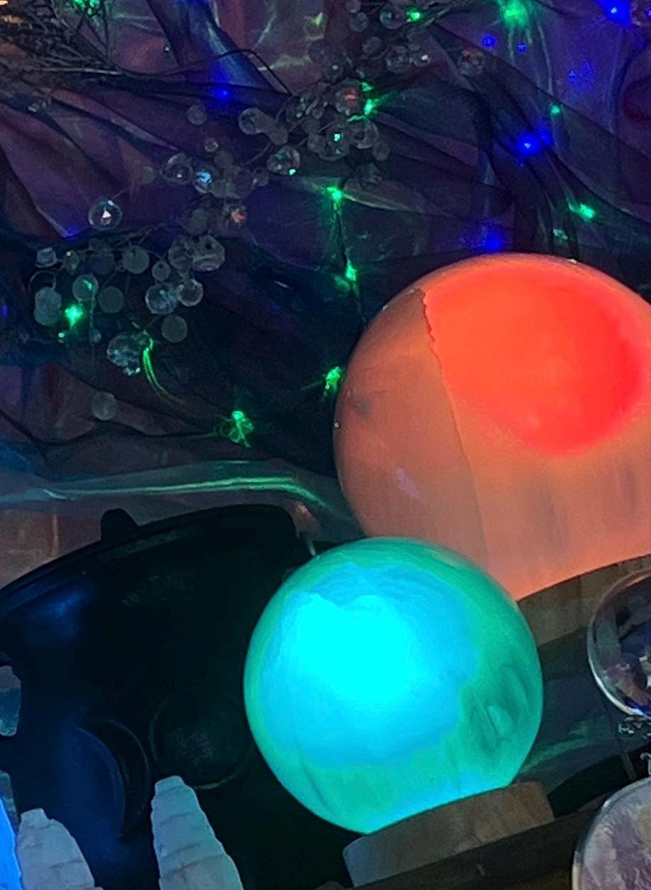 lampe en  Sphère de sélénite