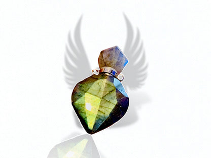 pendentif bouteille  labradorite à facette
