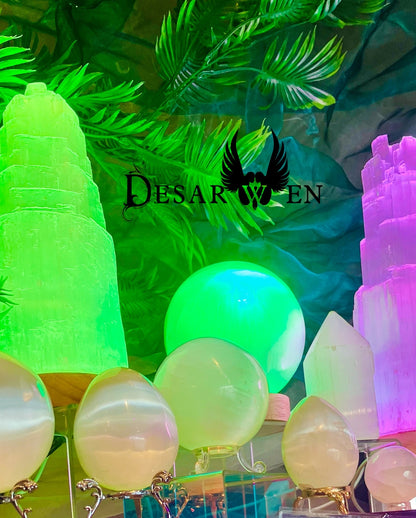 selenite sphere lamp