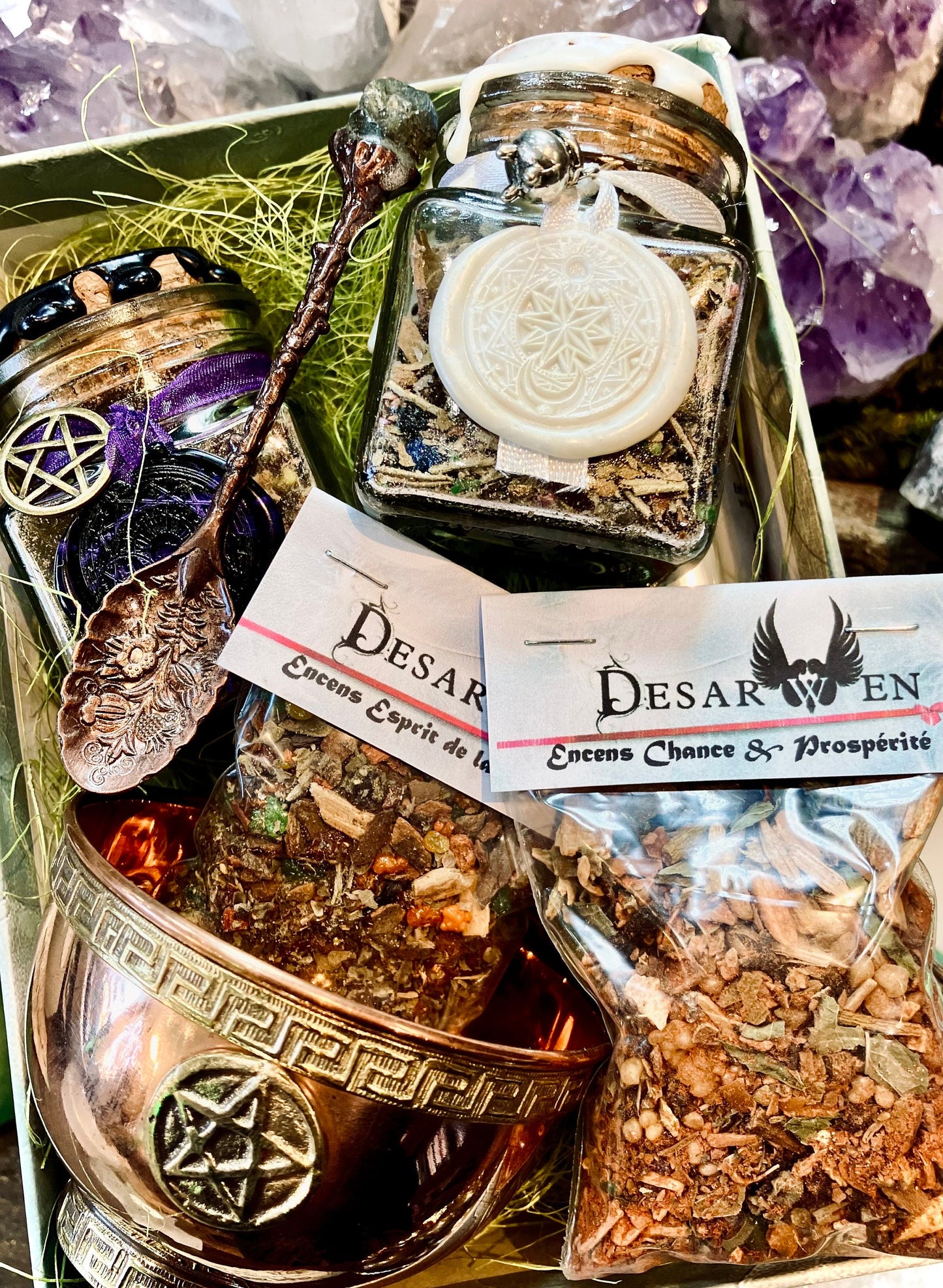 Green magic ritual kit