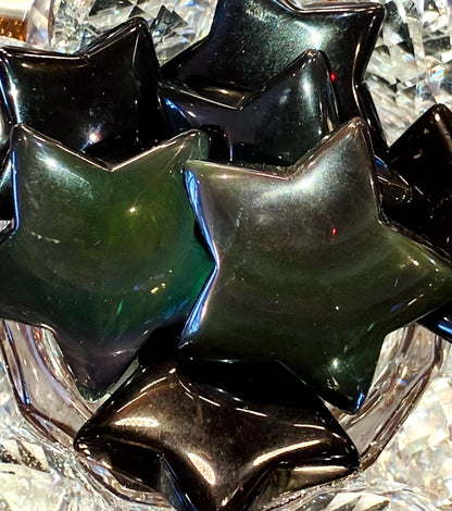 Etoile d’autel en obsidienne celeste