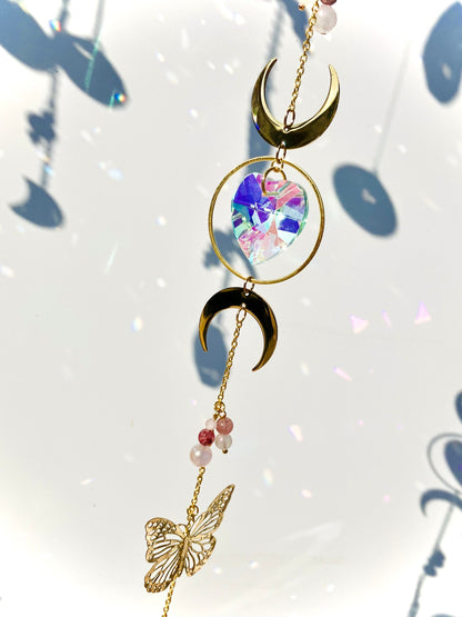 magic rainbow moonphase simple gold