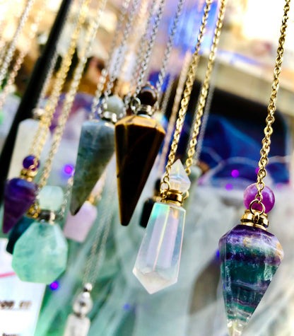 Flacon pendentif en améthyste