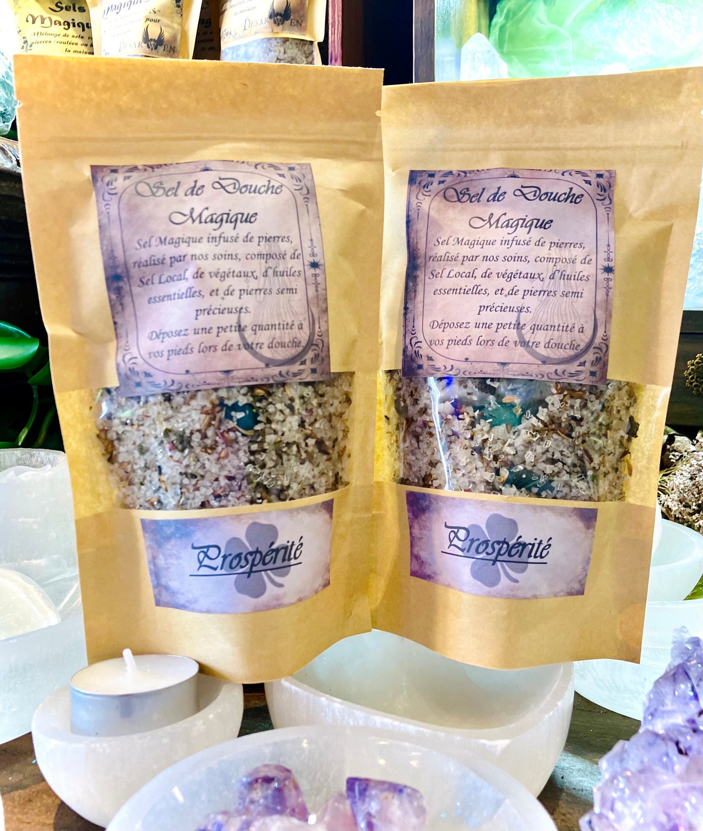 Magic shower salts luck prosperity