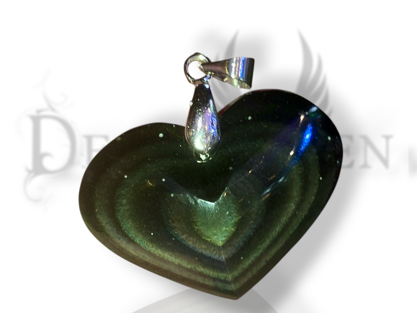 Pendentif obsidienne celeste