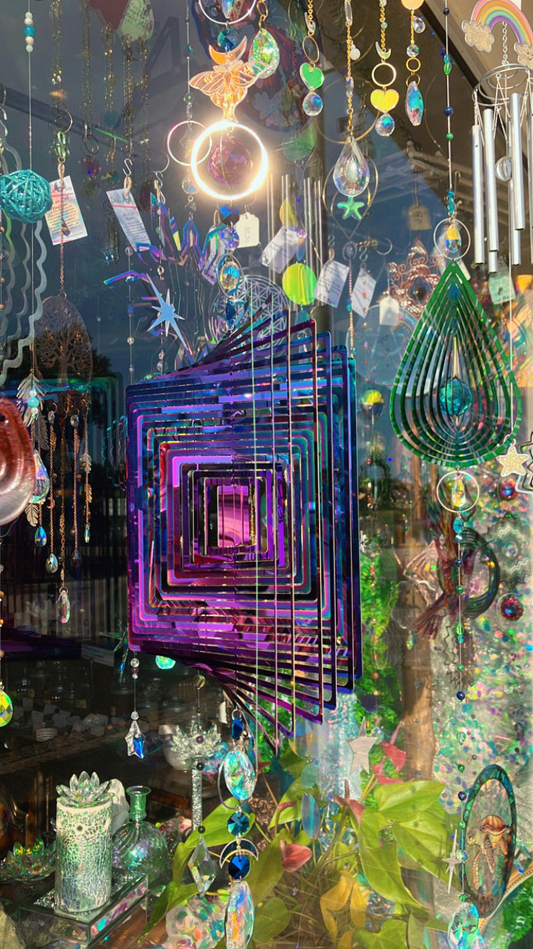 Regenbogen Großer Hypnotischer Kristall Aura Rosenquarz Amethyst